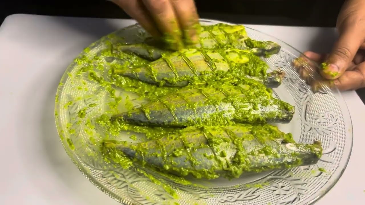 Green Peppercorn Fish Fry | Spicy Green Pepper Masala Fish Fry 