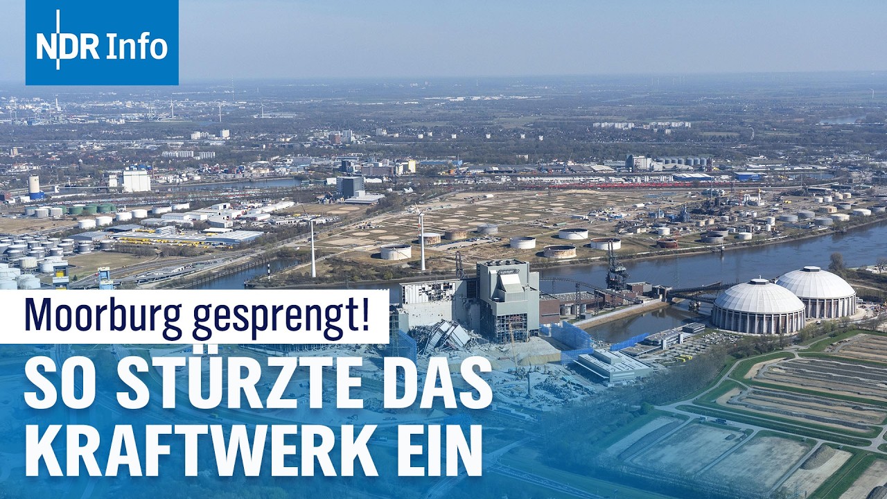 Kraftwerk Hamburg-Moorburg gesprengt: Riese fällt im zweiten Anlauf endgültig | NDR Info