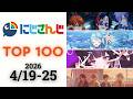 【2026/4/19-25】にじさんじ 歌ってみた&オリジナルソング 週間再生数ランキング TOP 100 + 新曲