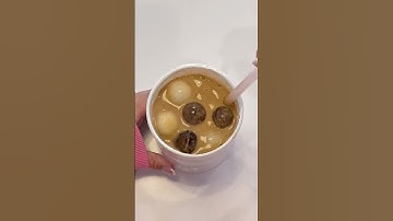 Fluffy Iced Coffee ☁️☕️ #asmr #coffee #marshmallow #icedcoffee #recipe #drink #viral #shorts #fyp
