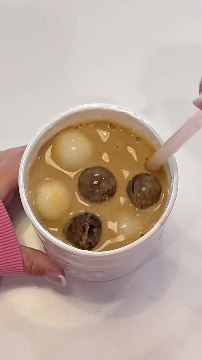Fluffy Iced Coffee ☁️☕️ #asmr #coffee #marshmallow #icedcoffee #recipe #drink #viral #shorts #fyp