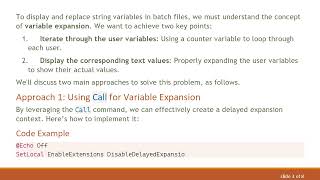 How to Efficiently Display and Replace Text in Batch File Variables