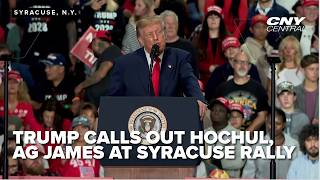 President Trump calls out Gov. Hochul, brings Mike Tyson on stage at GOP rally in Syracuse