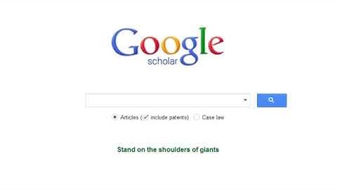 Using Google Scholar: Getting Started (Clark University video)