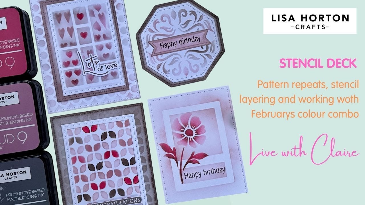 USING THE STENCIL DECK -  REPEAT STENCILLING, PATTERN BUILDING, STENCIL LAYERING.