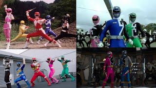 Power Rangers- All First Morph and Battle (Mighty Morphin - Dino Fury)