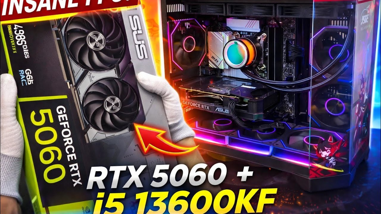 Intel i5-13600KF + RTX 5060 Gaming PC Build 🔥 32GB RAM Beast Intel i5-13600KF + RTX 5060 Gaming PC Build 🔥 32GB RAM Beast