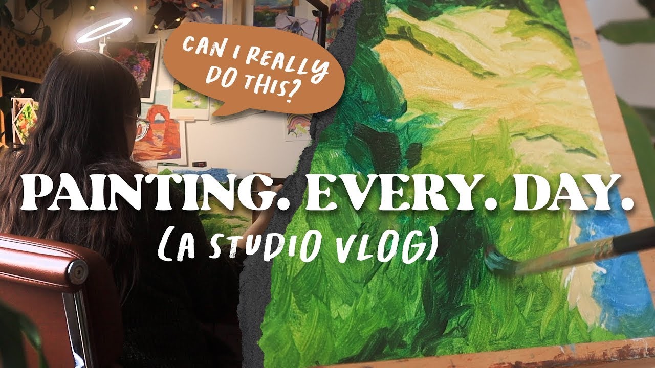 OIL PAINTING EVERY DAY FOR A WEEK a chill oil painting vlog + week as