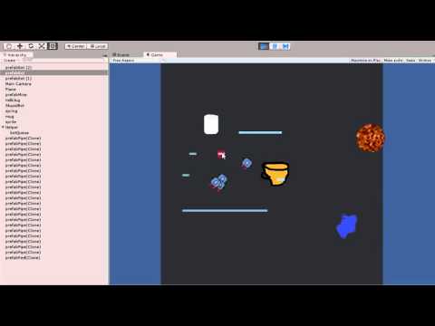 Unity3d 2D testing swarm of bots