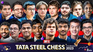 Tata Steel Chess 2023 Day 6 | Pragg vs Abdusattorov, Gukesh vs Caruana, Arjun vs Anish