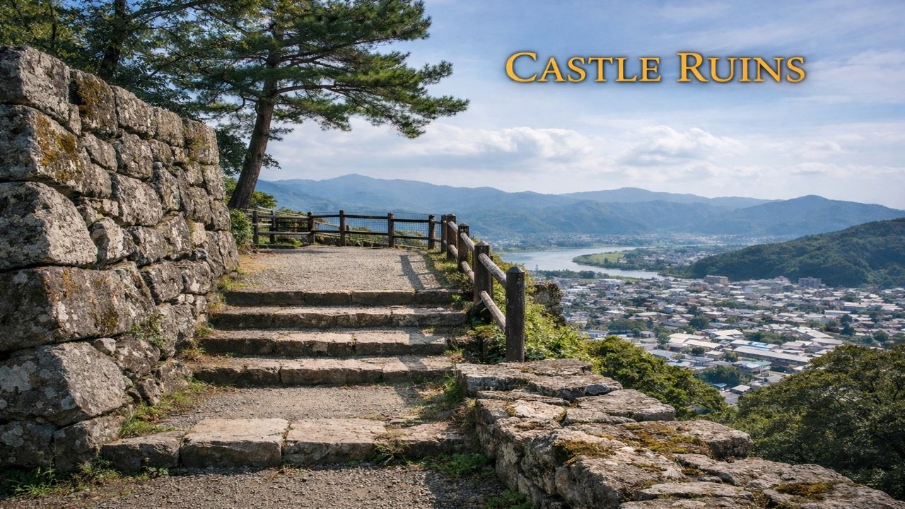 Walking Shingū Castle Ruins (Tanakaku Castle) | Wakayama, Japan (4K)