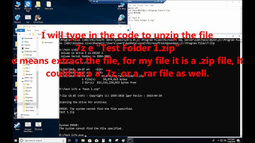 Dos Prompt How to Run 7zip