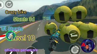 Crazy bike stunts : race 3d . Level 10 gt stunts. Gameplay by #adventuregamerspro screenshot 4