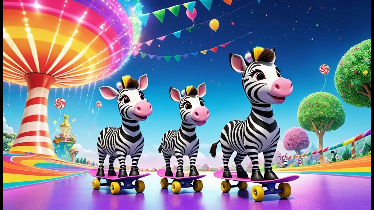 Zoomie Zebra’s Roller Skate Party | Fun Dance Song for Kids | Interactive Nursery Rhyme for Toddlers