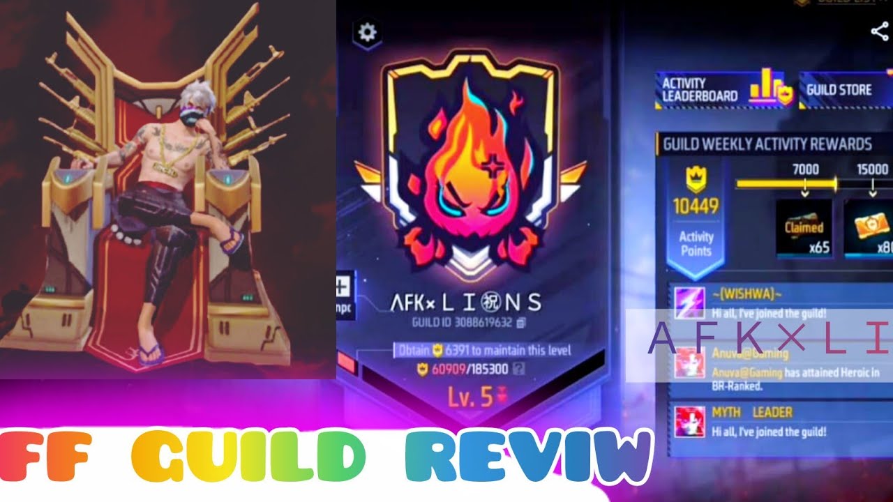 FREE FIRE GUILD REVIEW🔥🗿 || GARENA FF