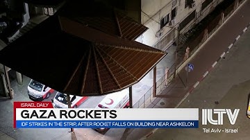 IDF strikes in the strip, after rocket falls on building near Ashkelon
