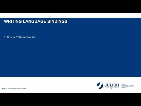 20181011 1100 Python, Writing Language Bindings - Meinke, Zimmermann