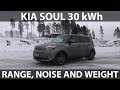 Kia Soul 30 kWh range, noise and weight tests