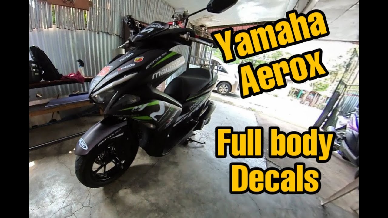 Yamaha Aerox V1 Full Body Decals Aerox Sprint Decals Aerox Black