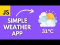 Gambar cover Build a Simple Weather App with HTML CSS and JavaScript | Beginner Tutorial