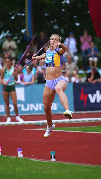 The moment you realise it's a good throw 🤩 #shorts #athletics #javelin