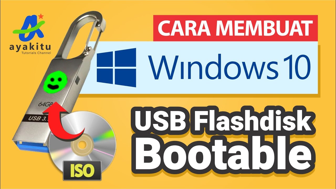 Cara Membuat Windows 10 USB Flashdisk bootable Lengkap  | Cara Install Windows via USB