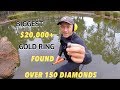 Found Biggest Gold Diamond Ring Ever! DEADLY POLLUTED POND 🚱 Underwater Metal Detecting