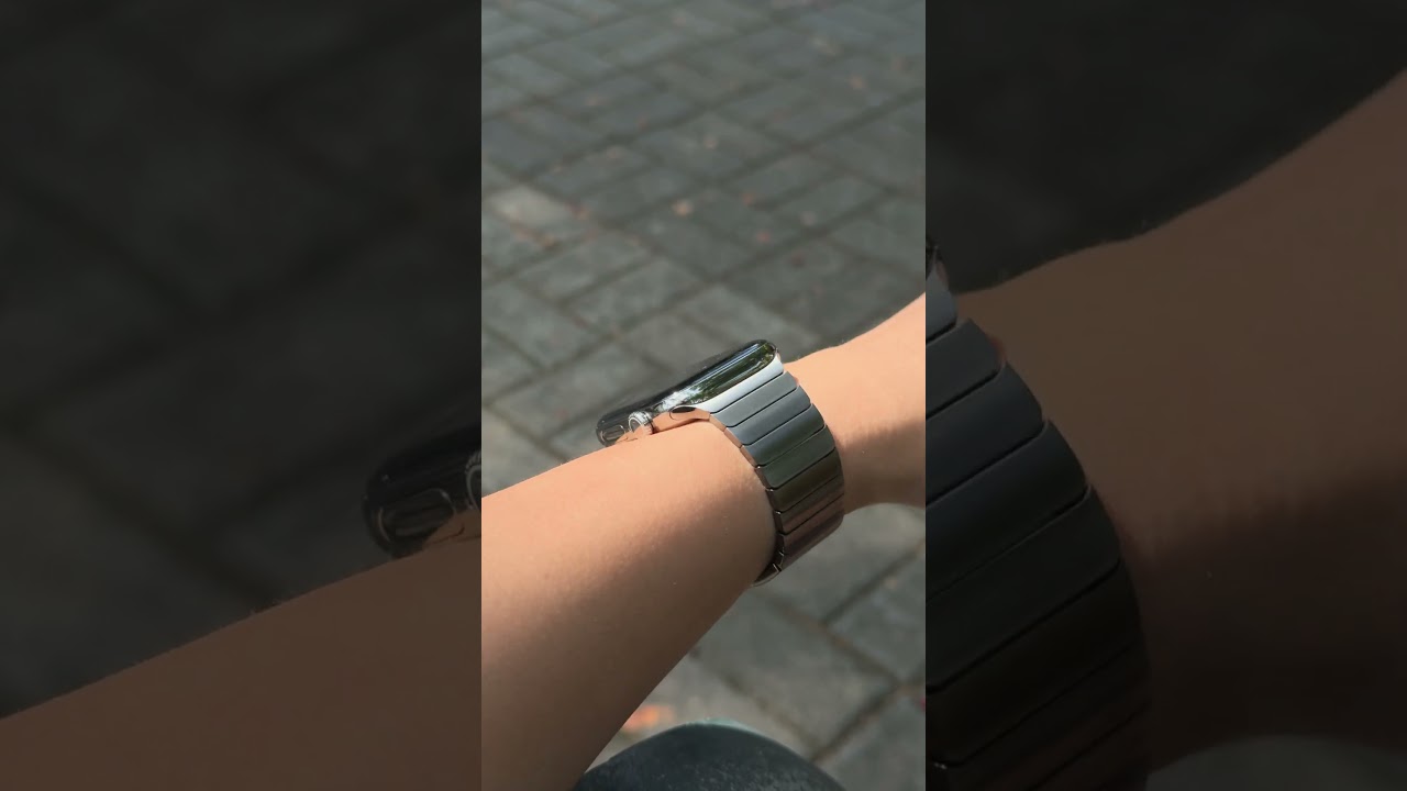 Apple Watch Series 10 46mm in natural titanium and the new natural link bracelet watch band