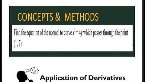 Find the equations of the normal to the curve x^2 = 4y which passes through the point (1,2)
