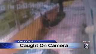 Caught on video: AT&T tech damages fence