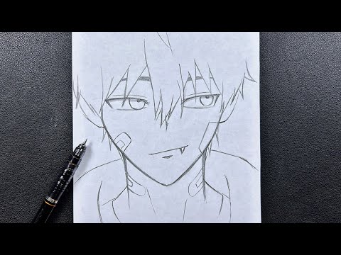 Anime vampire | how to draw anime boy vampire step-by-step