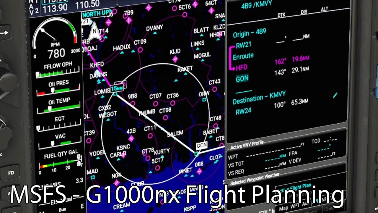 MSFS G1000nx Flight Plan Tutorial YouTube