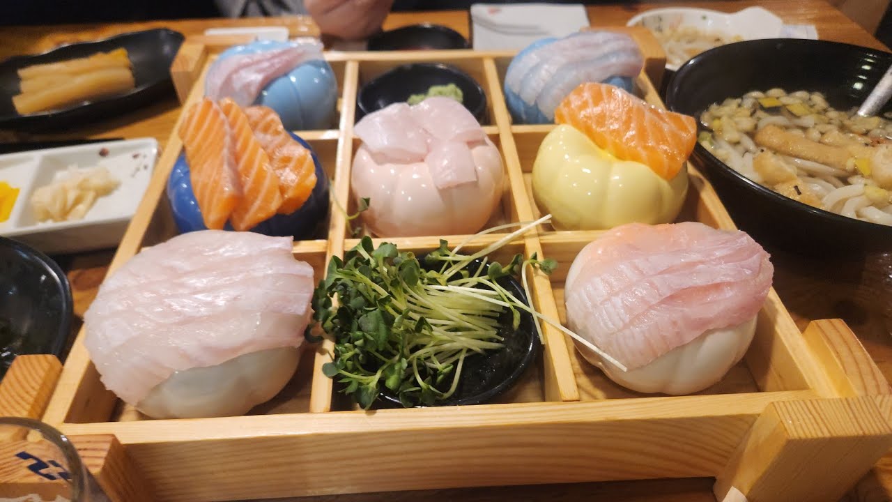 김하오의 푸드 스토리ㅡ순천 조례동 맛집 대어초밥 모듬회 - YouTube