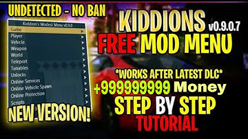 How to Use GTA V Online Kiddions Mod Menu V0.9.0.7pdate Best Free Mod Undetected 2021 | GTA 5Online