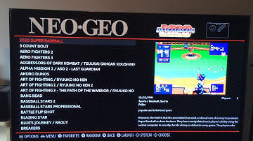 RetroPie NeoGeo game list
