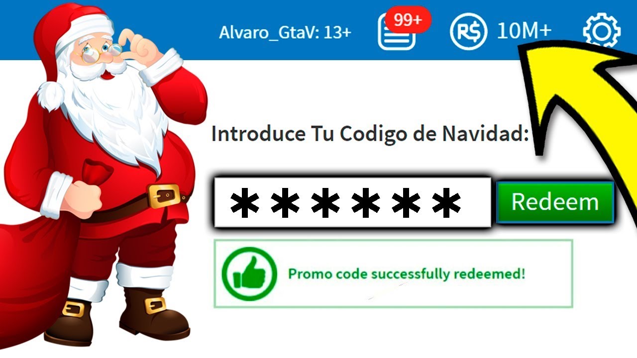 Codigo Promocional Navideño Te Regala 10 Millones De Robux Por Navidad Roblox Cazando Mitos - codigo promocional navide#U00f1o te regala 10 millones de robux por navidad roblox cazando mitos