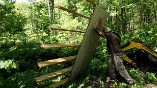 Placing the Outhouse Floor