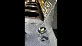 USB port installed on a EZGO Express S4 golf cart