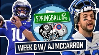 UFL WEEK 6 w/ AJ McCarron | Previews, Picks, Best Bets | Springball Boulevard