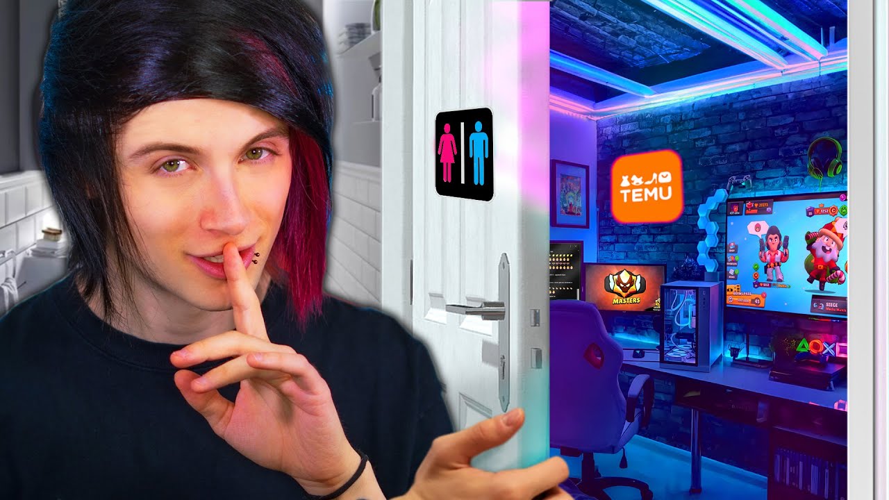 Направих ТАЙНА TEMU GAMING СТАЯ в ТОАЛЕТНА!