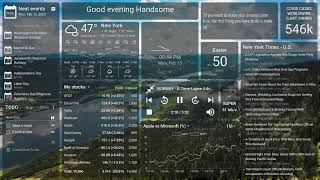 PresentBoard.App dashboard with widgets and nature background video example screenshot 5