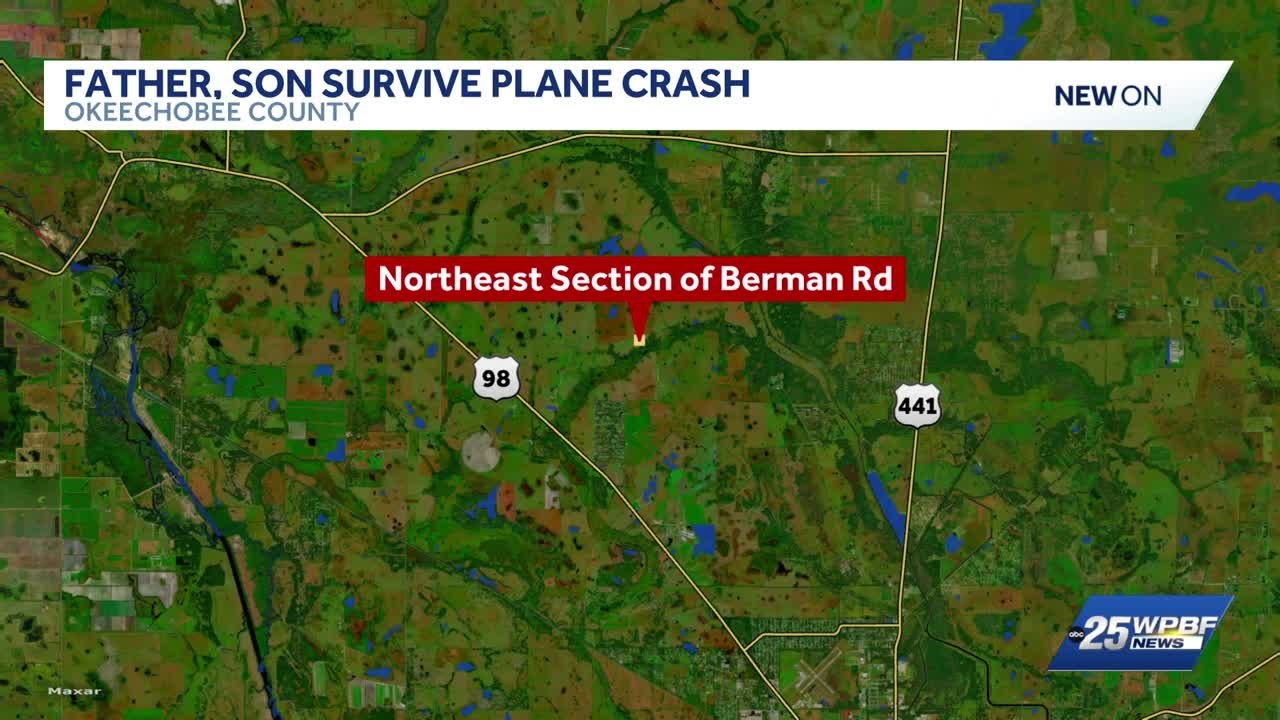 Father and child survive small plane crash in Okeechobee County
