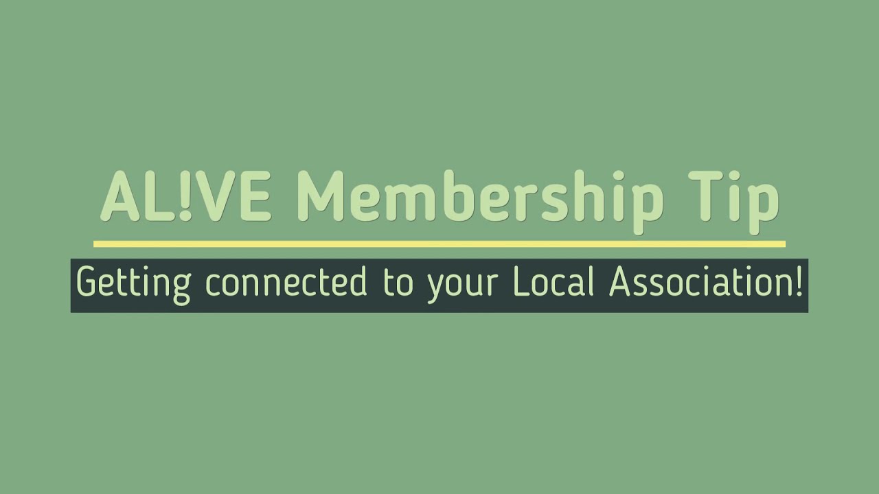 AL!VE Member Tip: Local Associations