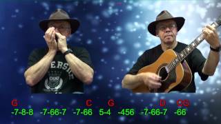 Nº 075 Amazing Grace - tutorial armonica (C )+ acordes guitarra Mundharmonika chords