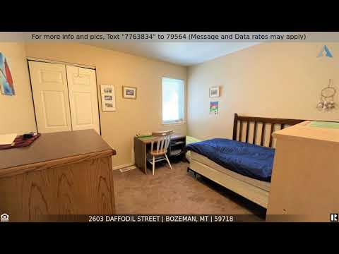 2603 Daffodil Street, Bozeman, MT home video tour