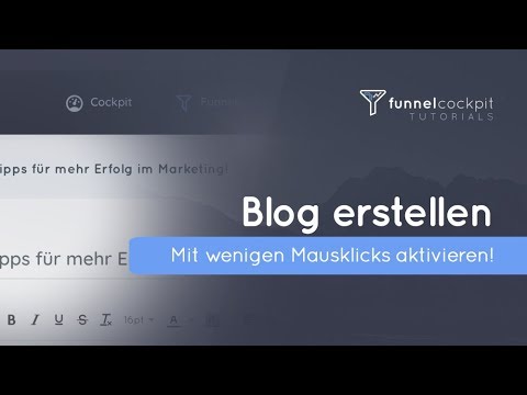 Blog erstellen mit einem Klick! FunnelCockpit.com