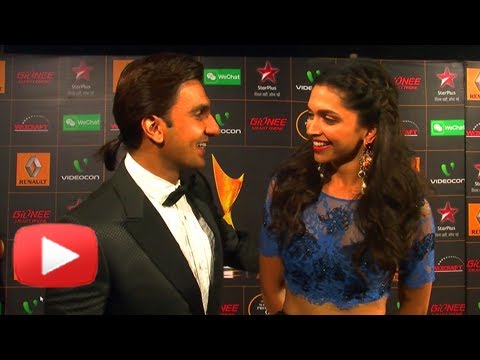 Deepika Padukone Ranveer Singh Arrive Together At Star Guild Awards 2014 