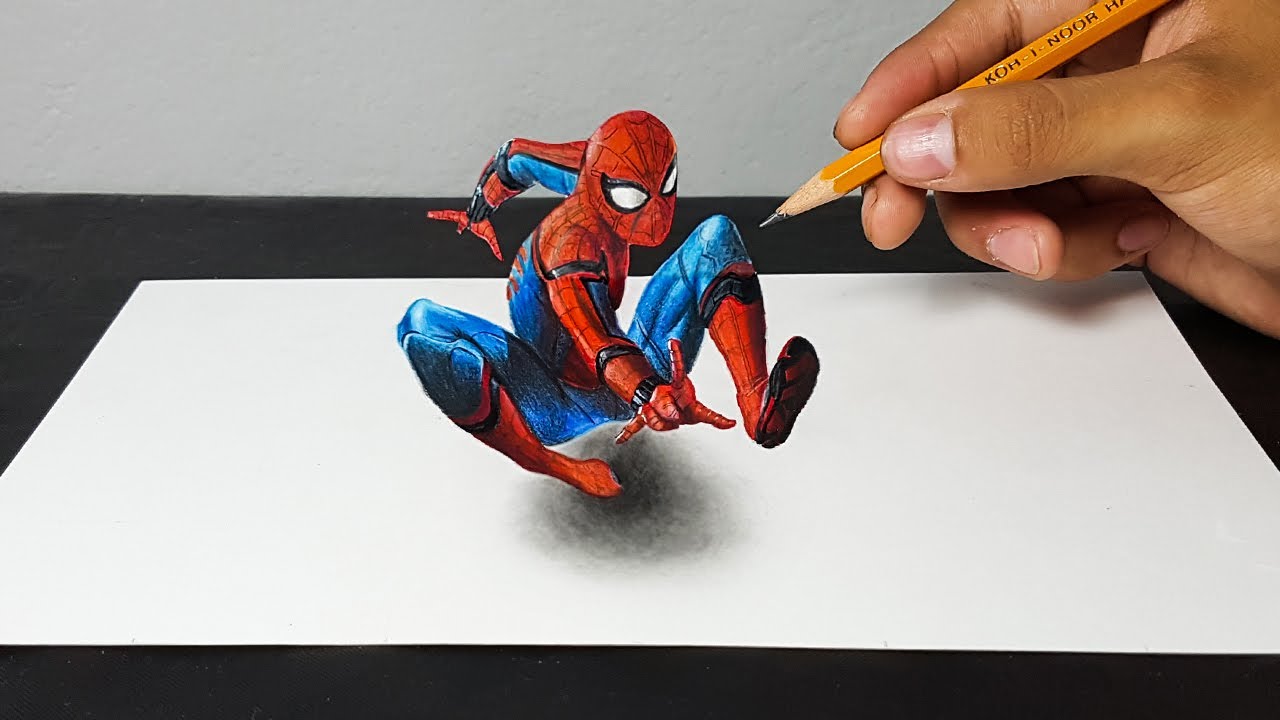 Disegno 3d Di Spider Man Spider Man Homecoming Art Cyo Youtube