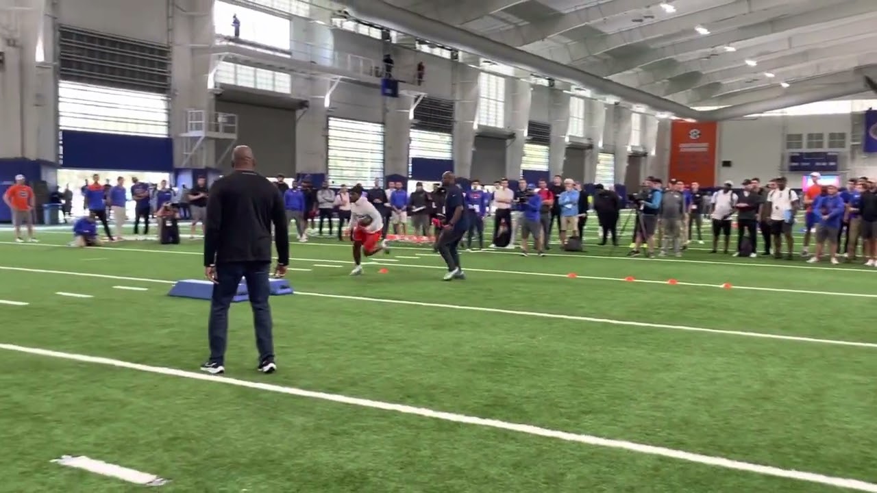 Dameon Pierce RB Florida Gators Cutback ability at Florida Pro Day