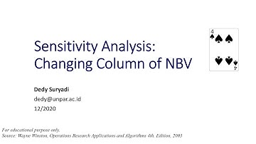 Week10.4 Sensitivity Analysis: Changing the Column of a NBV